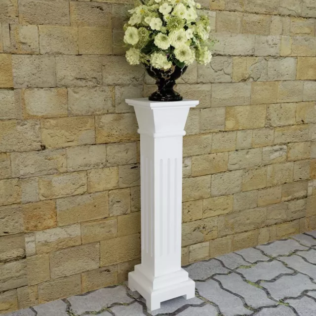 Plant Pillar Flower Pedestal Stand White Wedding Hallway Home Classic Decor 66cm
