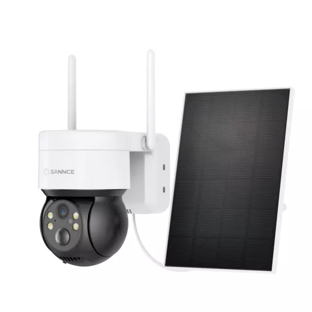 SANNCE 4MP Kabellos WLAN Überwachungskamera Mit Solarpanel Akku IP Kamera IP65