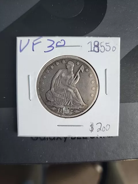 1855-O seated liberty half dollar