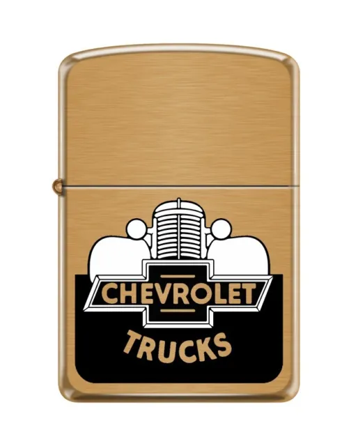 Chevrolet Vintage Truck Logo - Brushed Brass 1941 Replica Zippo Lighter
