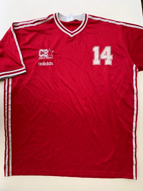 Maillot Cholet Basket N°10 Jim Bilba - Entraînement LNB Rouge Away - Taille 3XL Spalding