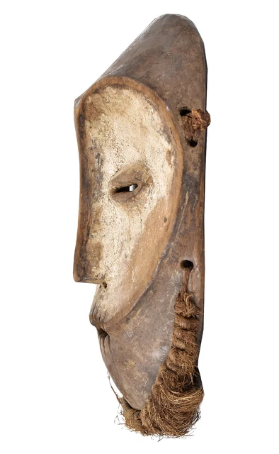 Lega Mask Wood Bearded Congo African Art 3