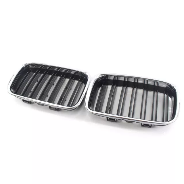 Chrome Frame Gloss Black Dual Slat Grille for BMW 3 Series E36 1992-1996 Grill