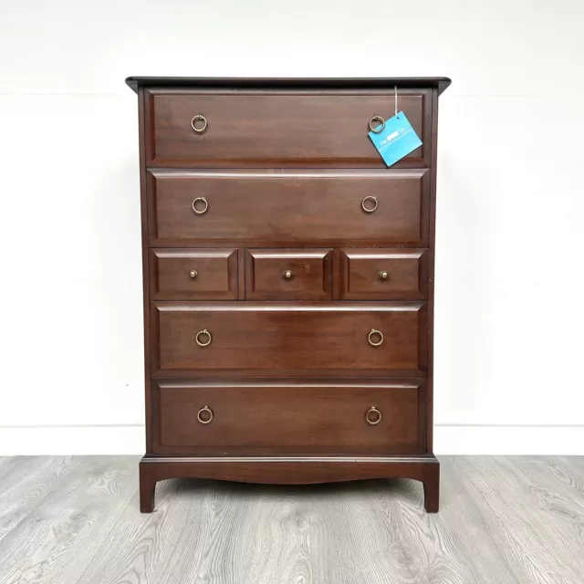 Stag Minstrel Retro Mid Century Vintage Tallboy Chest Of 7 Drawers