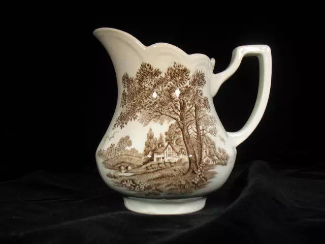 J & G Meakin STRATFORD STAGE BROWN Open Creamer Royal Staffordshire - 5" - SALE