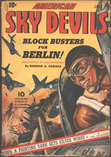 American Sky Devils 1943 July, #6.    Pulp
