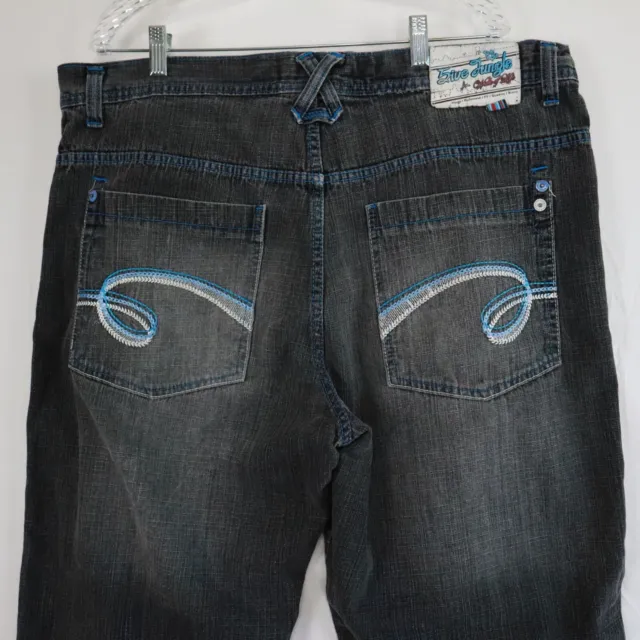 New Men's Black Jeans Denim Baggy Loose Casual Pants Trousers Hip-Hop  W30-W46