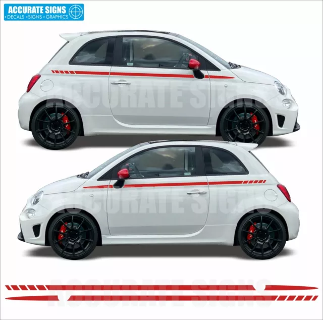Side stripes for Fiat 500 595 Stickers Decals Vinyl Graphics