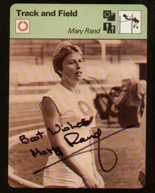 Mary Rand signed autograph 1978 Sportscaster Card
