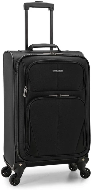Aviron Bay Expandable Softside Luggage with Spinner Wheels, Black, Carry-On 22-I