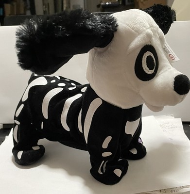 GEMMY BEAGLE ANIMATED Skeleton Dog Black White Dances to "Thriller