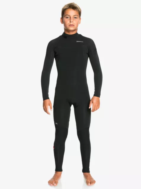 Quiksilver Everyday Sessions 3/2 mm Back Zip Wetsuit - Boy's - 16 / Black