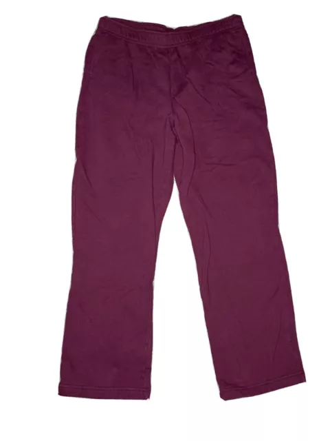 Karen Scott Sport Woman Pants M Medium Burgundy Wpl8045 Pockets Elastic Band