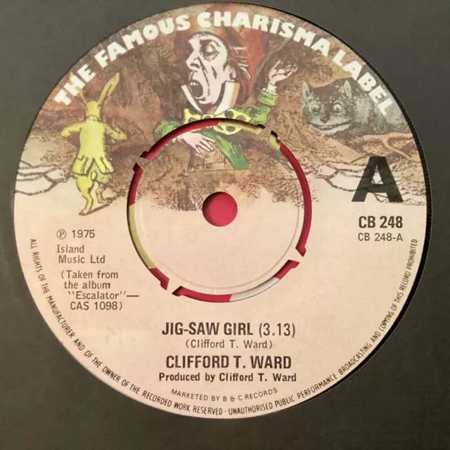 Clifford T. Ward Rare  “A” Label 7” Vinyl Single “ Jig-Saw Girl “ A-1U 1975