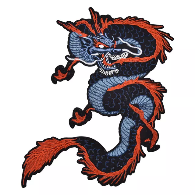 Embroidery Chinese Dragon Iron On Patch Clothing Bag Jeans Applique DIY Sewing