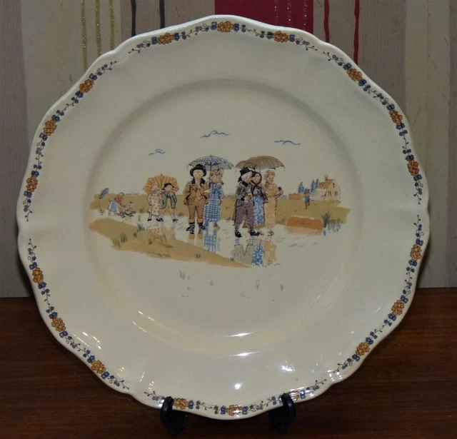 Assiette En Faience De Sarreguemines Enfants Richard 20 EME N°1  bon etat