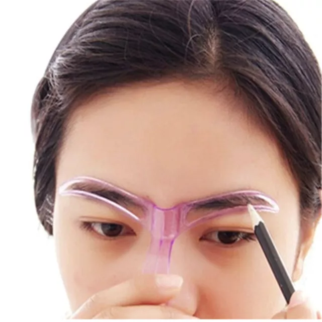 Professional Eyebrow Template Stencil Shaping DIY Beauty Kit Tool Makeup Shaper 3