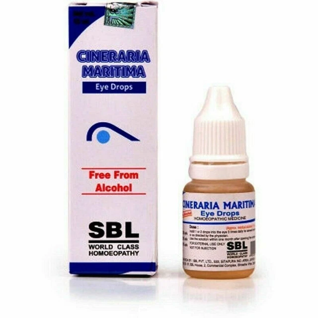 5 X SBL Cineraria Maritima Collyre Sans Alcool Homéopathie Naturel 10 ml