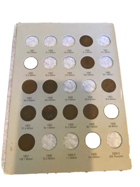 Lot of Indian Head and Wheat Pennies (1859-1909) (1909-1958) LOT OF 4 COINS