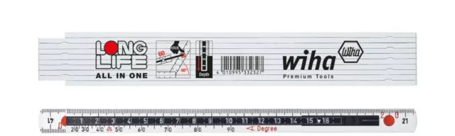 Wiha 33232 Folding Ruler Longlife® ‘All In One’ Folding Metric Rule 2 Metres