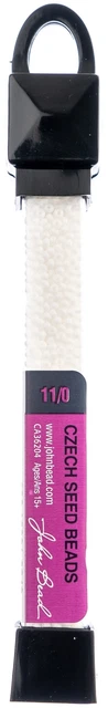 John Bead Czech Seed Beads 24g-11/0 Opaque White - 3 Pack John Bead Czech Seed Beads 24g-11/0 Opaque White - 3 Pack