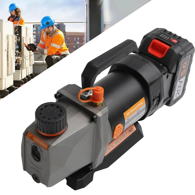 2.5CFM Vacuum Pump Single-Stage&Lithium Battery for Air Conditioning Refrigerant