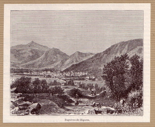 Gravure Ancienne PIC DU MIDI DE BIGORRE - Tramezaïgues Par Melling - XIXème Siècle - Bon état