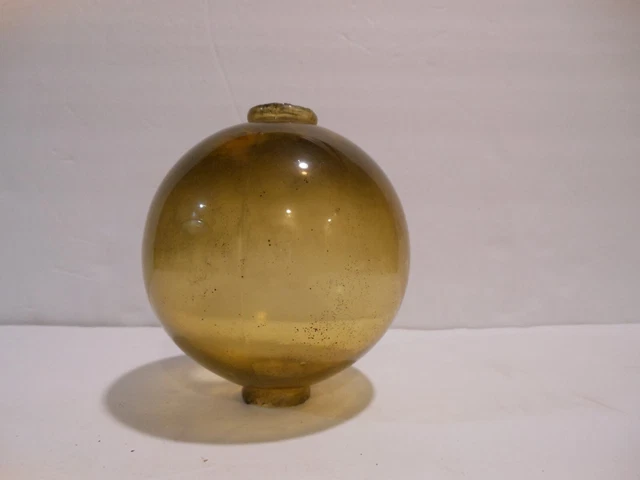 Ant/Vtg Amber Glass Ball for Weathervane