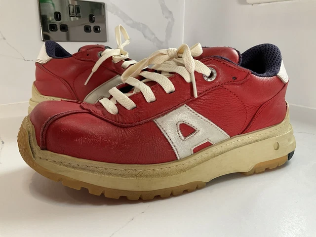 The Art Company Shoes Mens 8 Vintage Y2K Double Air System Red Leather‎ Libertad Vintage Art Company 602 Red Leather Chunky Lug Sole Sneakers  main image 3