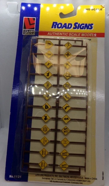 ROAD SIGNS #1131 Life-Like HO Scale Model Kit 011323DMT EUR 18,70 ...