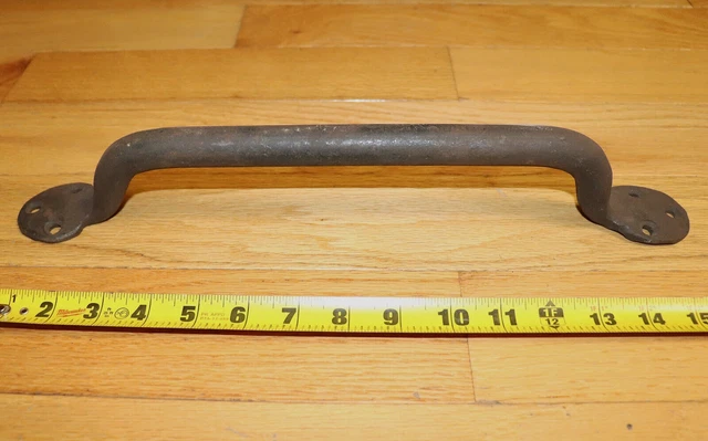 Antique Large 16" Barn Door Pull Bar Handle Hand Forged Wrought Iron Hardware