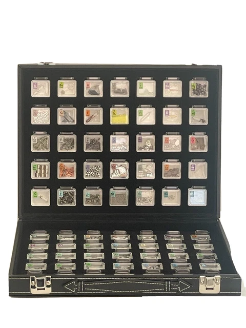 78 Pieza de Lujo Periódicos Elemento Pantalla Incluye Scandium Rodio Osmium Oro