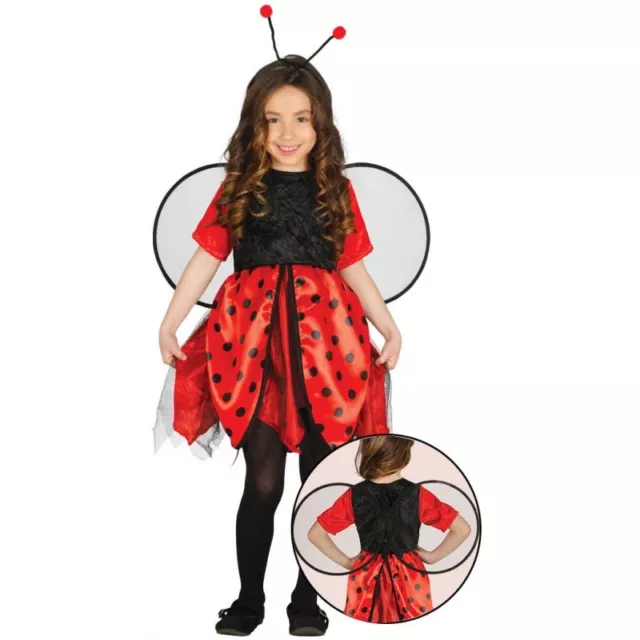 Costume Carnevale Coccinella Vestito Guirca Bambina Mariquita Nuovo Modello Vip