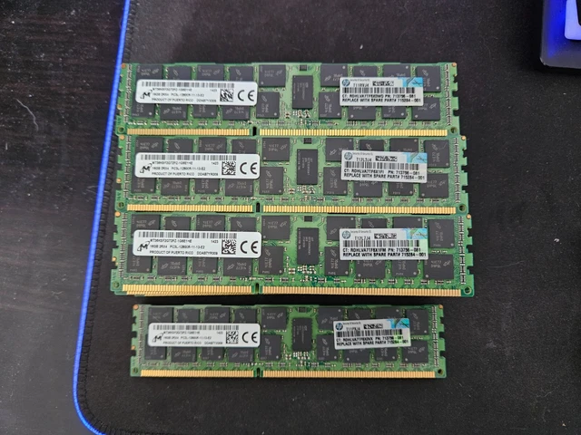 Barrette RAM Serveur ECC Micron 16Go DDR3L PC3L-10600R - Pour Mise à Niveau Ou Remplacement