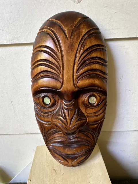 Vintage Whakairo Hand Carved Figure Maori Tiki - Oceanic Tribal Art Carving NZ