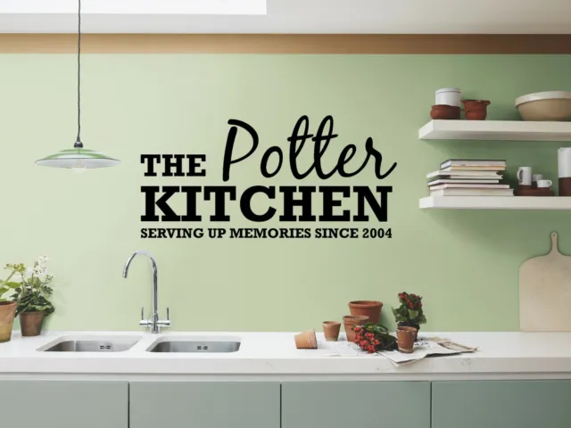 Personalised Family Kitchen Wall Sticker