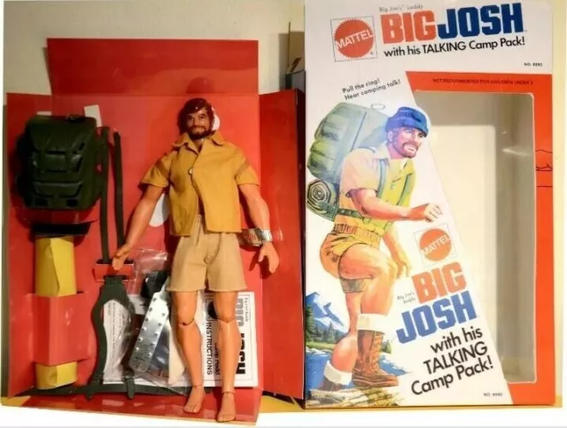 Big Josh Mattel #8880 '73 Talking Camp Pack Produzione americana New RestoredBox