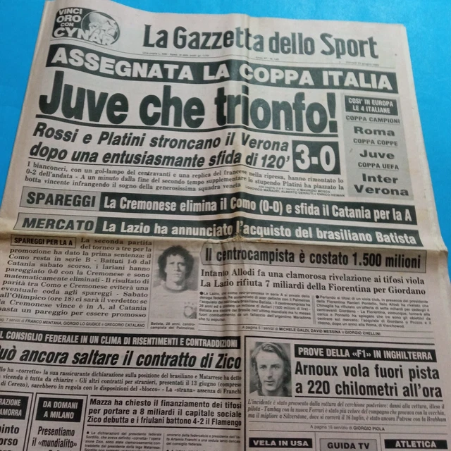 Gazzetta Dello Sport – 23 Avril 1978 – Juventus, Corro, Moser – Quotidien Original