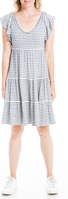 MAX STUDIO V-Neck Tiered Fit Flare Dress MAXSTUDIO Size XL