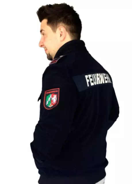Feuerwehr Fleece Jacke navy Wetterjacke für draußen IdF 3