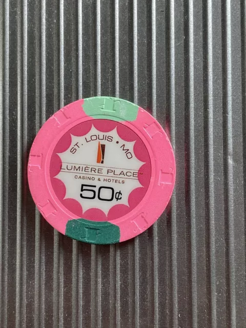 🌋❄️ Lumiere Place ST Louis MO 50¢ .50 cent H&C Poker Chip Gaming Token💫