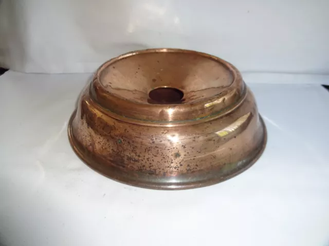 Antik Groß Kupfer Kunst & Handwerk Aschenbecher Höhe 6 cm Durchmesser 20 cm