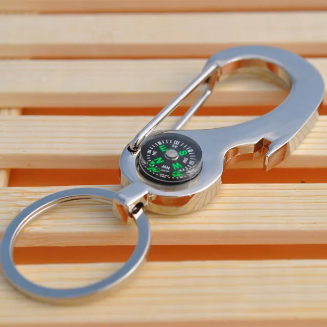Creative Multifunction Compass Bottle Opener Key Chain Key Ring Keychain Gift