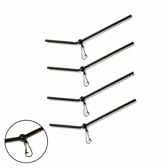 10 X Abstandshalter Anti-Tangle Feeder Boom Gebogen Mit Karabiner Für Futterkorb