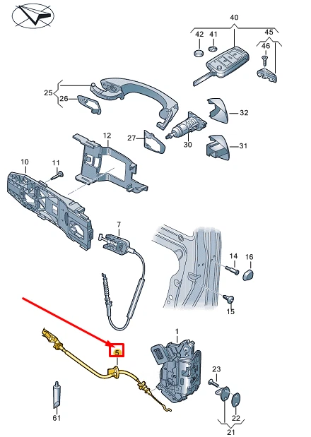 Câble de verrouillage de selle Booster/BWs 2004- - Pièces Carénage sur