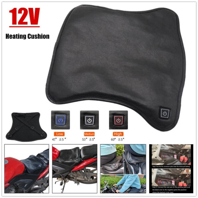 12V Motorcycle ATV Seat Heated Cushion Waterproof/Electric Heating Pad Mat Cover