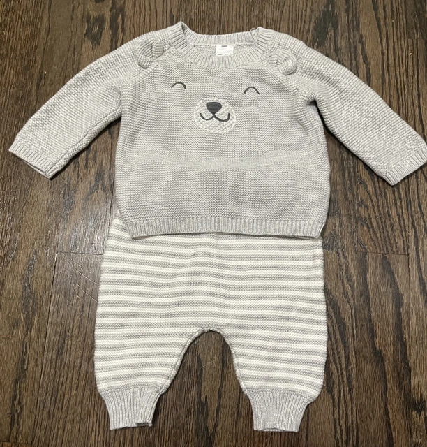 3 Month Old Baby Boy Just One You By Carter’s- 2 Piece Bear Sweater & Pants Set