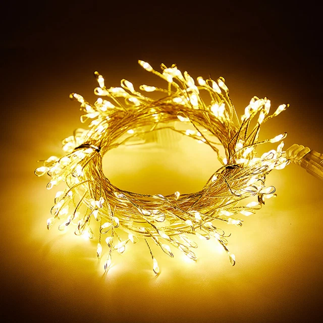 USB 100/200 LED Fairy Lights Firecracker Remote Control Wedding Xmas Party Decor