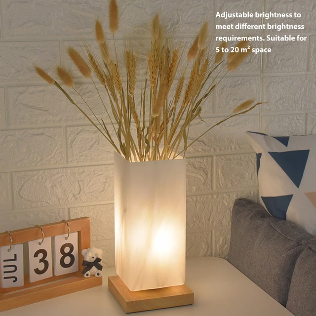 Bedroom Decorative LED Ambient Light Adjustable Bedside Flower Vase Table Lamp