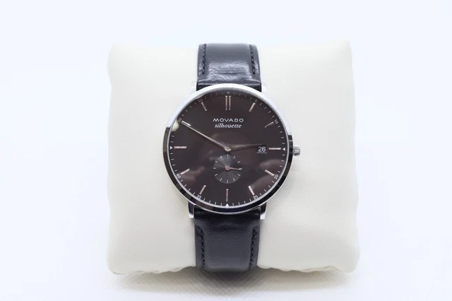 Movado Heritage Silhouette Black Dial 40mm Quartz Watch Pre Owned